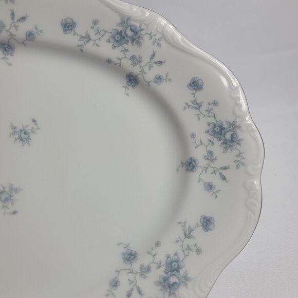 ONE Johann Haviland Blue Garland Serving Platter White Blue Flowers Bavaria - Picture 3 of 11